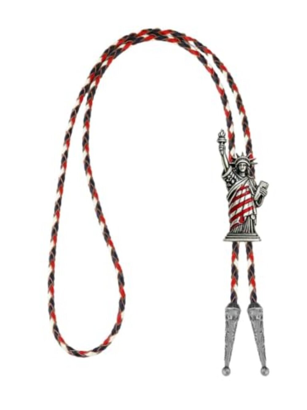 USA 250th Anniversary Western Cowboy Patriotic Eagle Bolo Tie | Premium braided - Picture 2 of 2